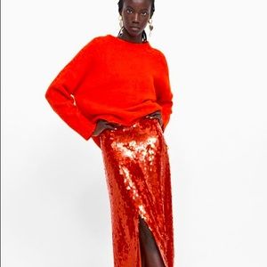 HOST PICK ⭐️ Zara orangey red knit, size S